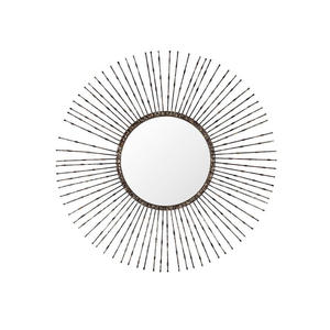 Miroir mural en métal cintré de luxe, design minimaliste moderne pour une décoration intérieure haut de gamme - Product Image 5