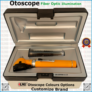 Wholesale Price LAPA MASTER High Quality Reusable Lightweight Eco-Friendly Manual Fiber Optic Otoscope Orange Instrument Set 1 - Product Image 1