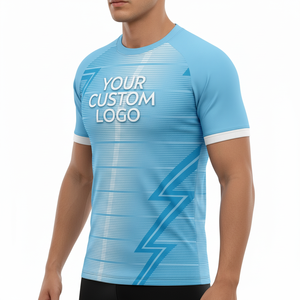 เสื้อแรชการ์ดคุณภาพพรีเมียม UPF50 สำหรับผู้ชาย แขนสั้น ระบายอากาศ แห้งเร็ว ปรับขนาดได้ พร้อมเสื้อ OEM - Product Image 1
