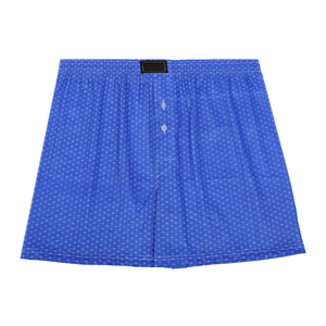 Ocean Blue Window Check Mens <b>Boxer</b> Shorts Woven Cotton Relaxed Profile Fade Resistant Export Grade <b>Boxer</b> Shorts - Product Image 2