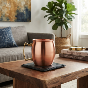 Taza Moscow Mule de Cobre Puro al por Mayor con Asa de Latón, Hecha a Mano, para Cerveza, Café, Cócteles, Proveedor de Fábrica OEM ODM - Product Image 4