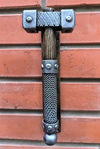 Battant de porte en fer forgé résistant à la rouille, style traditionnel durable, finition imitation bois exquise, facile à installer - Product Image 2