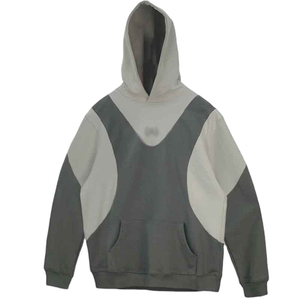 Sudadera con capucha gris para hombre con logo de diamantes de imitación, conjunto de sudadera con diamantes de imitación arcoíris, ropa de otoño, sudadera con capucha de algodón grueso. - Product Image 1