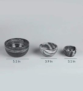 ชุดชามหินอ่อนพรีเมียมทันสมัย ทำด้วยมือ หลายใบ สำหรับเสิร์ฟและตกแต่งบ้าน ห้องครัว และงานเทศกาลดีวาลี - อเนกประสงค์ - Product Image 2