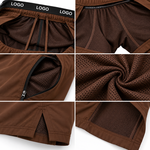 High Quality <b>Men</b> Gym Workout <b>Shorts</b> 2 in 1 Running <b>Shorts</b> Mesh Inner Compression Liner Phone Pocket Custom <b>Men's</b> Athletic <b>Shorts</b> - Product Image 6