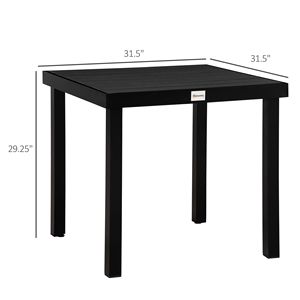 "Lightweight Modern Outdoor Aluminum <b>Folding</b> Patio <b>Dining</b> <b>Table</b>" - Product Image 3