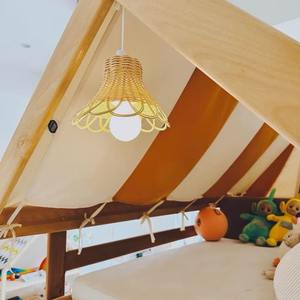 Lustre en rotin d'éclairage de chambre de bébé pour la salle de jeux d'enfant meilleur prix lustres de chambre d'enfant abat-jour d'enfants - Product Image 4