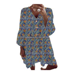 Robe d'été en coton style bohème pour femme, à manches cloche, grande taille, idéale pour les festivals et les vacances - Product Image 5