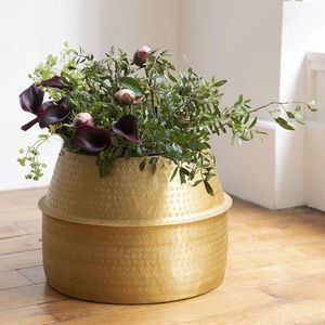 Macetero Metálico de Diseño Único para un Estilo Interior Artístico que Mejora la Decoración con una Exhibición Botánica Moderna - Product Image 1