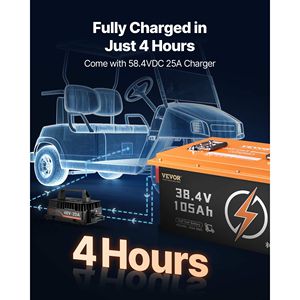 Batería de Litio para Carro de Golf de 36V 105Ah, 36 Voltios, 200A BMS, Monitor Táctil, Aplicación Móvil, Paquete de Baterías LiFePO4 - Product Image 6