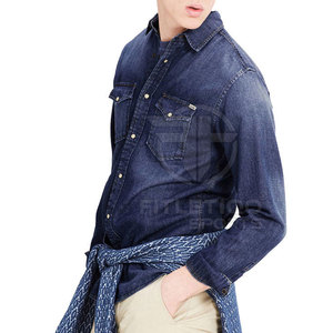 Servicio OEM, Venta al Por Mayor, Diseño Personalizado, Camisas de Mezclilla Casuales para Hombre, Transpirables, Ecológicas, Impermeables, 100% Algodón, Nueva Llegada - Product Image 2