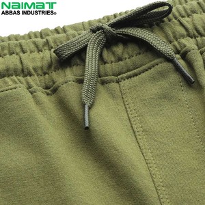 Pantalones Cortos Bermuda de Algodón Verde Oliva Sólido para Hombre Naimat, Cintura con Cordón, Estilo Casual, Tiro Medio, Tejido Oxford Transpirable - Product Image 4