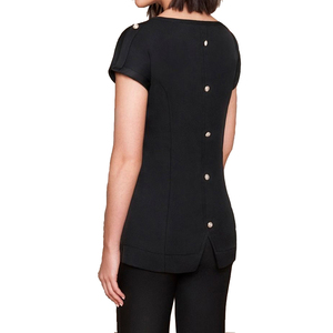 Uniforme de Peluquería Cómodo para Mujer, de Poliéster y Algodón, Túnica Elegante para Salón de Belleza, Camisa con Logotipo Personalizado para Recepcionista o Vendedora - Product Image 1