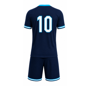 ชุดเสื้อฟุตบอลพร้อมหมายเลข 10 คอวี แขนสั้น ชุดยูนิฟอร์ม โพลีเอสเตอร์ ระบายความชื้น ชุดทีม - Product Image 2