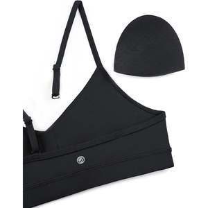 Premium YOGA Butterluxe Women's V-<b>Neck</b> Sports Bra Basic Wireless Camisole Adjustable Thin Straps <b>Padded</b> Yoga Top Active Print - Product Image 5