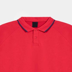 เสื้อโปโลแขนสั้นสีทึบสำหรับผู้ชาย ผ้าถักลำลองระบายอากาศได้ดี สีน้ำเงินกรมท่า - Product Image 4