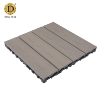 Carreaux de terrasse de balcon résistants aux UV Carrelage de sol en bois composite Wpc pour patio extérieur