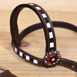 Ensemble de têtière et de collier de poitrail Western en cuir de vachette de qualité supérieure, léger, aux designs tendance, équipement équestre saisonnier, best-seller - Product Image 2