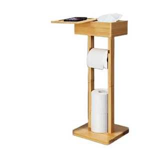 Porte-papier toilette chromé poli avec étagère pour téléphone, support mural en acier inoxydable, accessoires modernes - Product Image 3
