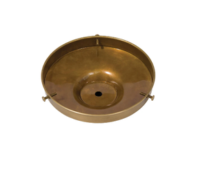 Soporte para pantalla de lámpara de latón, níquel satinado, con adaptador de 6 pulgadas, 1-3/4 pulgadas de altura, orificio central de 7/16 pulgadas que se ajusta a 1/8IP - Product Image 2