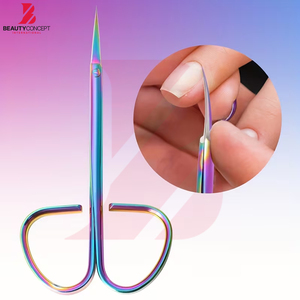 Ciseaux à cuticules professionnels avec logo personnalisé, fabrication OEM/ODM, vente en gros d'outils de manucure, ciseaux à ongles en acier inoxydable - Product Image 2