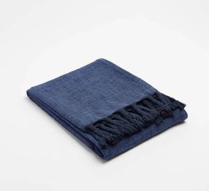 Plaid en coton tissé à franges – Couverture décorative bohème pour canapé, plaid texturé à franges pour la décoration intérieure - Product Image 3