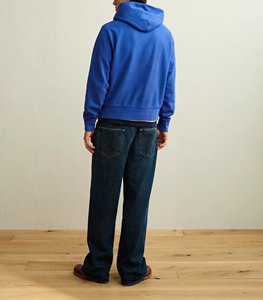 Sweat-shirt à capuche bleu roi pour homme, coupe classique, en molleton de coton, pull décontracté avec poche avant, vêtements d'automne, vente en gros - Product Image 3