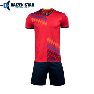 Uniforme de football DSI personnalisé, 100% polyester respirant, manches courtes, motif à carreaux, saison printemps, nom de l'équipe avec qualité supérieure - Product Image 3