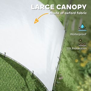 Grande Pollaio in Metallo per Esterni per Anatre, Conigli e Galline 9.2 X 31.2 X 6.5 con Copertura Impermeabile e Anti-UV per Giardino - Product Image 4