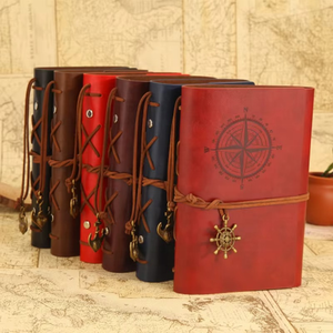 Cuaderno de Cuero Genuino Vintage, Diario, Agenda, Libro de Bocetos, Papel de Recambio DIY, Regalo de Cumpleaños o para la Escuela - Product Image 3