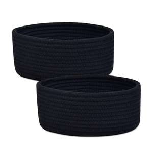 Petit panier de rangement en corde de coton pour l'organisation, bac de rangement tressé polyvalent pour la maison et les cadeaux - Product Image 1