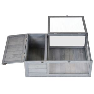 Jaula para Reptiles de Exterior para Lagartos y Geckos, Casa de Madera para Tortugas y Hábitat Interior para Tortugas, Recinto Gris para Anfibios - Product Image 1
