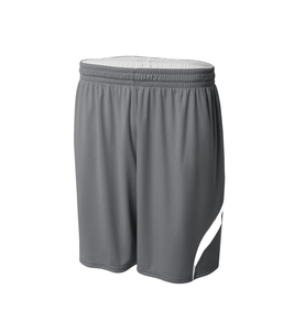 Shorts de sport pour homme en polyester respirant, couleur unie, taille élastique, coupe classique, taille adulte, couleur orange - Product Image 2
