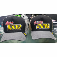Casquettes de baseball noires personnalisées avec logo brodé, faible MOQ, en toile et maille, pour cyclisme en extérieur, décontractées, avec fermeture snapback