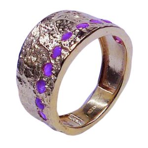 Wedding Wear 925 Sterling Silver Gold Plated Jewelry Ruby Gemstone Women Wear Classic <b>Couple</b> <b>Ring</b> - Product Image 1