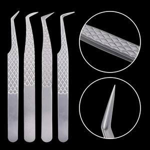 Pince à épiler professionnelle en acier inoxydable, pointe précise, surface lisse, pour application de cils volumineux, modèles T1 T8 - Product Image 5