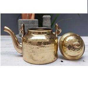 ชุดกาน้ำชาโลหะสำหรับเสิร์ฟชาและกาแฟ ลายลายนูน ตกแต่งโต๊ะบ้านและสวน - Product Image 3