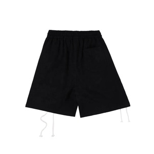 Pantalones cortos con cuerda blanca para hombre, ropa de calle personalizada, moda de verano, color negro - Product Image 2