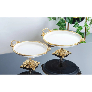 Modern Luxury Metal <strong>Cake</strong> Stands With <strong>Top</strong> And <strong>Gold</strong> Base For Wedding Party And Home Dessert Table Decoration Modern Accessories - Product Image 4