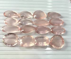 TASBIYA GEMS - Gemas Sueltas de Cuarzo Rosa Natural Pulido, Color Rosa Melocotón, 4-10 Quilates, Formas Mixtas (Corte Oval/Pera) para la Elaboración de Joyas - Product Image 5