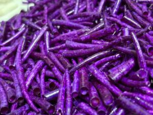 เปลือกหอยเด็นทัลเลียมสีชมพูฟ้าทำมือคุณภาพพรีเมียม ทรงกระบอกเรียวธรรมชาติ สำหรับงานประดิษฐ์เครื่องประดับสไตล์โบโฮ จำหน่ายจำนวนมาก - Product Image 3