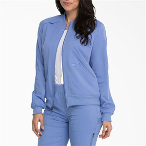 Women's Blue <b>Scrub</b> <b>Set</b> Long Sleeve Cotton Polyester Woven Hospital Uniforms for Medical Use - Product Image 6