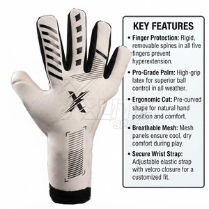 Guantes de Portero de Fútbol de Látex Antideslizantes de Alta Calidad, Nuevos, con Soporte para los Dedos, para Entrenamiento, Partido, Práctica, Club Profesional - Product Image 6