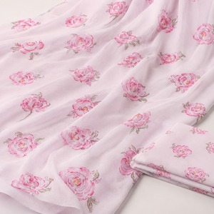 Tissu Georgette 100% Polyester Biologique à Motif Floral, Anti-Bactérien, Transparent et Léger pour Couverture Bébé et Décoration Intérieure - Product Image 5