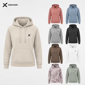 Sudadera con Capucha para Mujer X Sports City, Color Sólido, Estilo Casual para Otoño e Invierno, Transpirable, de Algodón y Fibra de Bambú - Product Image 1
