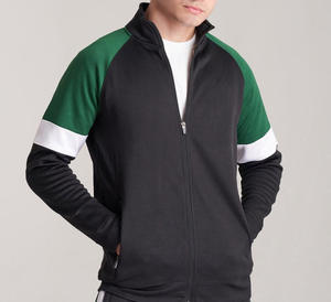 Survêtements décontractés pour hommes, ensemble deux pièces zippé, respirant, en tissu épais, couleur unie, pour le sport - Product Image 3