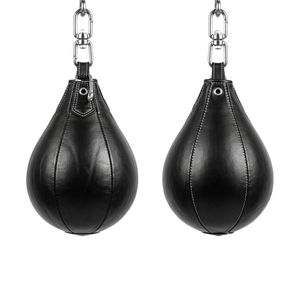 Balón de Boxeo Profesional de Cuero Negro, Ligero, para Entrenamiento de Reflejos, para Práctica de Habilidades y Acondicionamiento Físico - Product Image 1