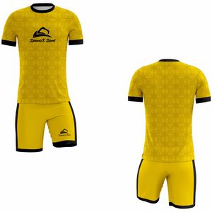 Uniformes de fútbol personalizados 100% poliéster, camisetas de manga corta, pantalones cortos de fútbol, uniformes de entrenamiento, uniformes deportivos OEM ODM - Product Image 1