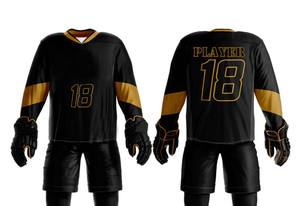 Uniforme de hockey sur glace pour hommes de qualité supérieure, vêtements pour adultes, vente chaude, prix bas, uniforme de hockey sur glace respirant entièrement personnalisable - Product Image 2