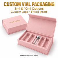 Kotak Kemasan Vial Peptida 3ml 10ml Custom dengan Insert yang Pas, Kotak Hadiah Botol Kaca Magnetik Rigid dengan Pencetakan Logo Custom